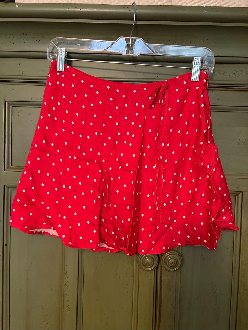 Francesca's Red Polka Dot Skort